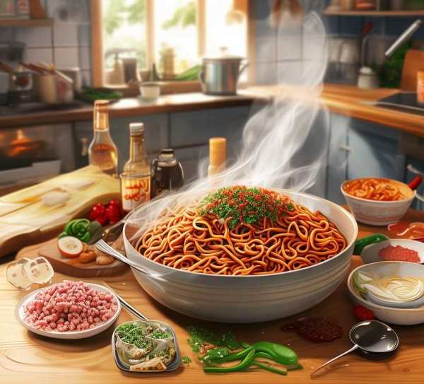 家常炸酱面，轻松制作的美味餐桌佳肴,家常炸酱面制作指南，美味可口，轻松上桌,营养,技巧,第1张